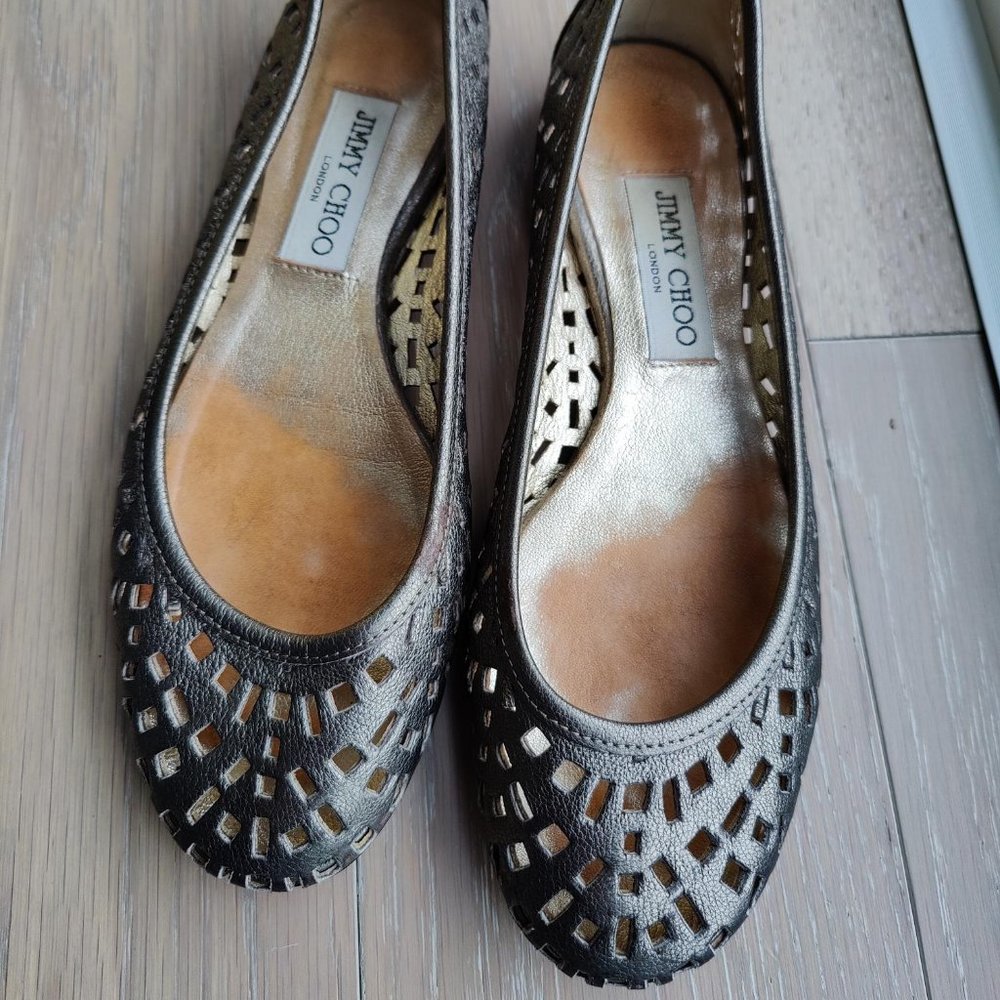 Jimmy Choo Gold/Bronze Flats Women Size 7